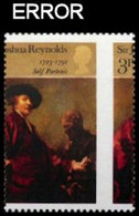 Great Britain 1973 Painting Joshua Reynolds Grand Style 3p ERROR:perf. - Errors, Freaks & Oddities (EFOs