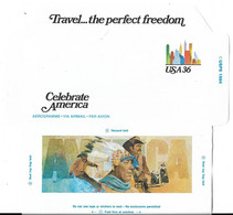 USA   1984 AEROGRAMME "TRAVEL THE FERFECT FREEDOM" - 1981-00