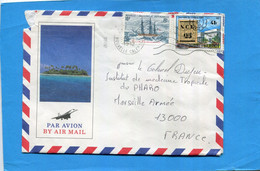 MARCOPHILIE-Nlle Calédonie-lettre+thematics Stamps-cad1982- 2stamps N°317 Bateau+449JT81 - Cartas & Documentos