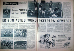 Voetbal (06.02.1958) Ricardo Zamora, Wolverhampton, R.C. Parijs, Beerschot, Leon Mokuna, Gantoise, Brazilie - Andere & Zonder Classificatie