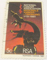 South Africa 1981 The 50th Anniversary Of National Cancer Association 5c - Used - Autres & Non Classés