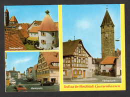 Allemagne - 8820 - Gunzenhausen - Storchenidyll, Marktplatz, Färberturm ( Voitures , 4 L Renault ) écrite En 1978 - Gunzenhausen