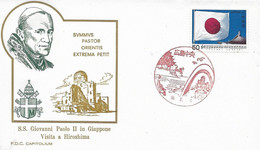 JAPAN  - POPE PAUL II PILGRIMAGES - HIROSHIMA - COMMERATIVE COVER -  1141 - Lettres & Documents