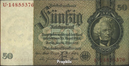 Deutsches Reich Rosenbg: 175b, Udr.-Bst.: F, Serien: Q-U, KN 8-stellig Gebraucht (III) 1933 50 Reichsmark - 50 Reichsmark