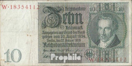 Deutsches Reich Rosenbg: 173a Udr.- Bst. F, Serien: T-Y, Wz. Thaer Gebraucht (III) 1929 10 Reichsmark - 10 Mark