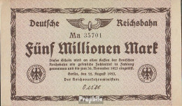 Berlin Pick-Nr: S1013a Inflationsgeld Der Deutschen Reichsbahn Berlin Gebraucht (III) 1923 5 Millionen Mark - 5 Millionen Mark