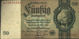 German Empire Rosenbg: 175b, Udr.-Bst.: F, Series: L-P, KN 8-stellig Used (III) 1933 50 Reichsmark - 50 Reichsmark