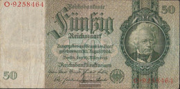 German Empire Rosenbg: 175a, Udr.-Bst.: T, Series: A-P, KN 7-stellig Used (III) 1933 50 Reichsmark - 50 Reichsmark