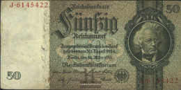 German Empire Rosenbg: 175a, Udr.-Bst.: H, Series: A-P, KN 7-stellig Used (III) 1933 50 Reichsmark - 50 Reichsmark