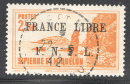 2,50 Fr  Langlade  Surchargé «FRANCE LIBRE / F.N.F.L.» No 270 - Usati