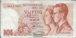 Belgium Pick-number: 139, Signature 19 Used (III) 1966 50 Francs - Autres & Non Classés