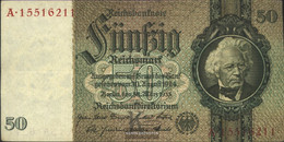German Empire Rosenbg: 175b, Udr.-Bst.: K, Series: A-e, KN 8-stellig Used (III) 1933 50 Reichsmark - 50 Reichsmark