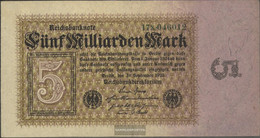 German Empire Rosenbg: 112b, Privatfirmendruck Watermark Eichenlaub Used (III) 1923 5 Billion Mark - 5 Milliarden Mark
