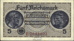 Dt. Besetzung Im 2. Weltkrieg Rosenbg: 553a, Mit Prägestempel 7stellige Kontrollnummer Gebraucht (III) 1940 5 Reichsmar - Tweede Wereldoorlog