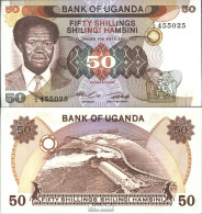 Uganda Pick-Nr: 20 Bankfrisch 1985 50 Shillings - Oeganda