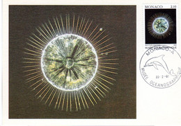 " PHYTOPLANCTON " Sur Carte Maximum De Monaco De 1991 N° YT 1761. Parfait état CM - Umweltschutz Und Klima