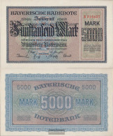 Bavaria Rosenbg: BAY6, Länderbanknote Bavaria Used (III) 1922 5.000 Mark - 5000 Mark