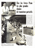 PUB-REPORTAGE  TRANSISTOR    " PIZON-BROS "   1960 ( 1 ) - Autres & Non Classés