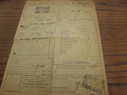 Lettre De Voiture Oblitérée Par 2X (différents) NORD BELGE OUGREE-CIMENTERIE En 1935. - Nord Belge