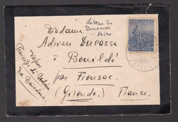1 Timbre 12c  Républica Argentine  Argentine  Cachet Buenos-Aires 1915   Destination France Fronsac  Gironde - Buenos Aires (1858-1864)