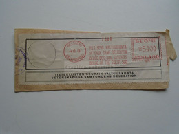 D175876 Finland Suomi  -EMA Meter Stamp  FREISTEMPEL  1949   Helsinki -Austrian Brief Zensur - Andere & Zonder Classificatie