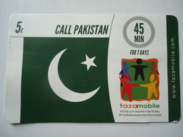 PAKISTAN  PREPAID   USED   PHONECARDS FLAG - Pakistan