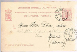 Luxembourg, 1886, For Zurich - Otros & Sin Clasificación