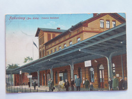 Germany 210 Falkenberg Bz. Halle 1913 Unterer Bahnhof Train Station - Falkenberg