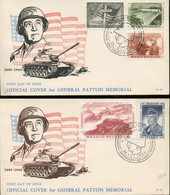 1957 FDC RODAN.   1022-1036. Général Patton. Char - 1951-1960
