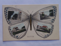 Germany 208 Klotze Kloetze 1913 Butterfly Schmetterling Bahnhofstrasse Kurhaus Waldhohe Breitestrasse Oberforsterei - Klötze