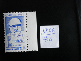 Brésil 1966 - Visite Du Président D'Israel  - Y.T. 800 - Neuf (**) Mint (MNH) Postfrisch (**) - Otros & Sin Clasificación