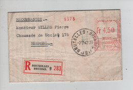 REF2430/ C.Mécanique Fr 4.50 B119 S/Doc.en Recommandé C.BXL 7/11/47 > Beersel - ...-1959