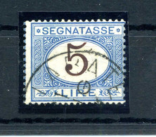 1870 REGNO SEGNATASSE N.13 5 LIRE USATO - Portomarken