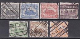 Belgien 1915 - Eisenbahnpaketmarken Mi.Nr. 71 - 77 - Gestempelt Used - Eisenbahnen Railways - Gebraucht