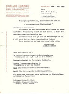 Siegburg 1933 Rechnung " Reinhard Henrich Baustoffe Plattenbeläge Stein- Und Bildhauerei Wilhelmstr.61 " - Transports