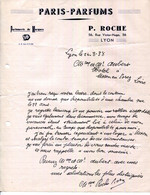 69.LYON. " PARIS-PARFUMS " P.ROCHE 56 RUE VICTOR HUGO. - Drogerie & Parfümerie
