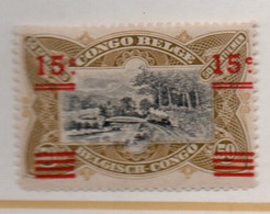 CONGO BELGE - SOPRASTAMPATO  15/50 C. - 1884-1894