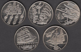 Nederland Set Penningen (5) Sail Amsterdam 2000 5 Florijn - Pièces écrasées (Elongated Coins)