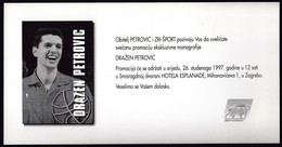 Croatia 1997 / Basketball / Drazen Petrovic Monograph Promotion, Invitation Card - Sonstige & Ohne Zuordnung