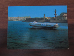 Carte  Postale Hydroglisseur Sur La Néva - Aéroglisseurs