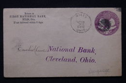 ETATS UNIS - Entier Postal Commercial De Niles En 1893 Pour Cleveland - L 78799 - ...-1900