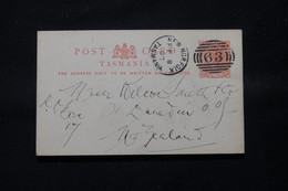 TASMANIE - Entier Postal De New Norfolk En 1897 La Nouvelle Zélande Via Hobart - L 78804 - Covers & Documents