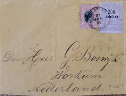 A) 1899, BRAZIL, ENVELOPE FOR NEWSPAPER WITH OVERPRINT 200REIS, FROM RIO GRANDE TO NEDERLAND, LIBERTY STAMP - Lettres & Documents