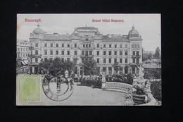 ROUMANIE - Affranchissement De Ploesti Sur Carte Postale ( Bucarest - Grand Hôtel ) En 1908 Pour La France - L 78905 - Briefe U. Dokumente