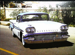 ► PONTIAC Bonneville 1958 Roadside - Automobile  (Litho In U.S.A.) - American Roadside