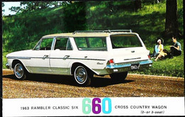 ► AM (American Motors) RAMBLER Cross Country Wagon 1963 - Automobile Publicity   (Litho In U.S.A.) - American Roadside
