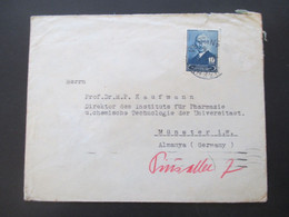 Türkei 1948 Beleg Von Ankara - Münster Westfalen An Den Direktor D. Instituts Für Pharmazie - Brieven En Documenten
