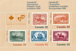 CANADA - Exposition Philatélique Mondiale De La Jeunesse, Toronto - BF 3 - Tbres 787-788B - 1982 - Autres & Non Classés
