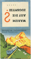 Deutschland - Bayerische Zugspitzbahn - Sommer Fahrplan 1936 - Faltblatt 8cm X 16cm - Europa