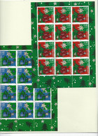 Luxembourg: Y & T-  1904/ 1905   Timbres De Noël 2012 En Feuilles Complètes ** - Volledige Vellen